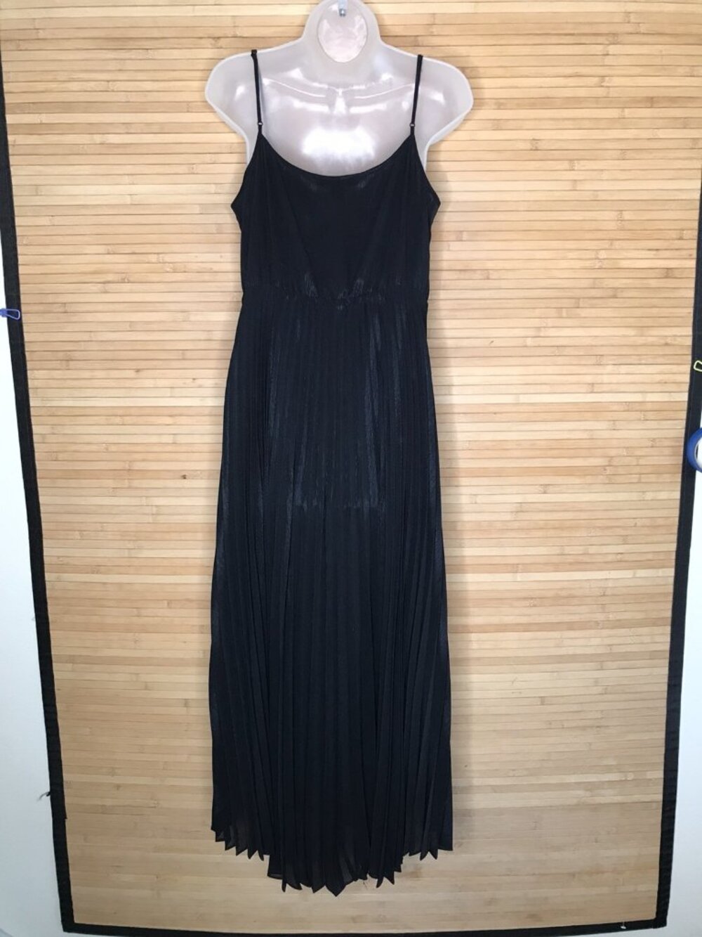 All Saints Elara Sz Large Pleated lined high waisted little black dress pleats - Picture 6 of 9